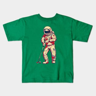 Astronaut Golf Player Kids T-Shirt